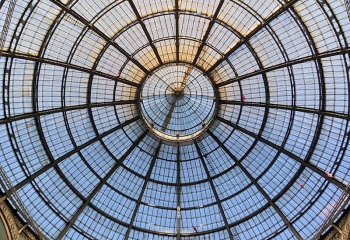 La cupola in vetro della splendida Galleria Vittorio Emanuele